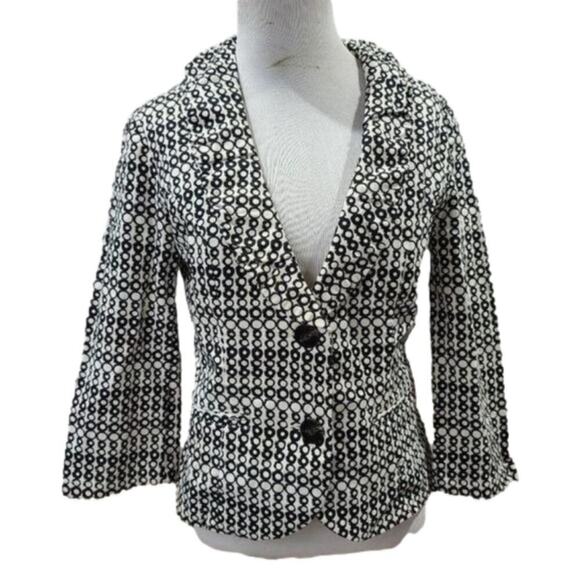 Cabi black and white abstract circle Blazer - Picture 1 of 16